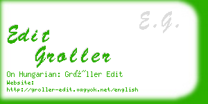 edit groller business card